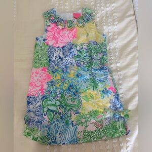Lilly Pulitzer Pink and Green shift Sundress Size 7